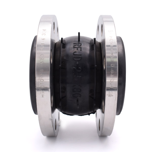 Single sphere rubber expansion joints with stainless steel flanges