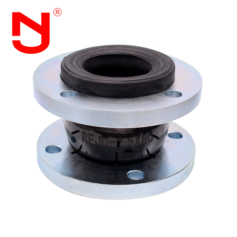 DN50 EPDM Single Sphere Rubber Expansion Joint SS304 Metal Flanged Expand Joint